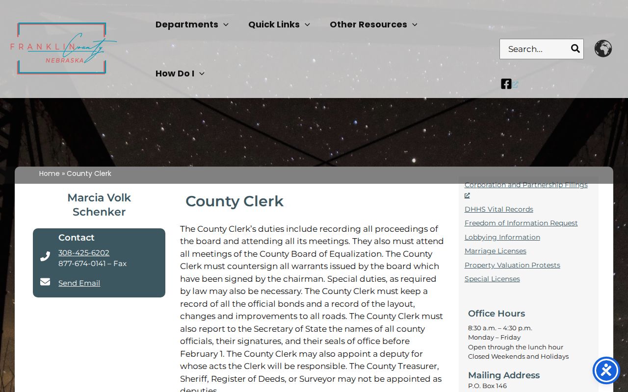 Campbell Court Records: Franklin County Clerk page distinguishing court clerks