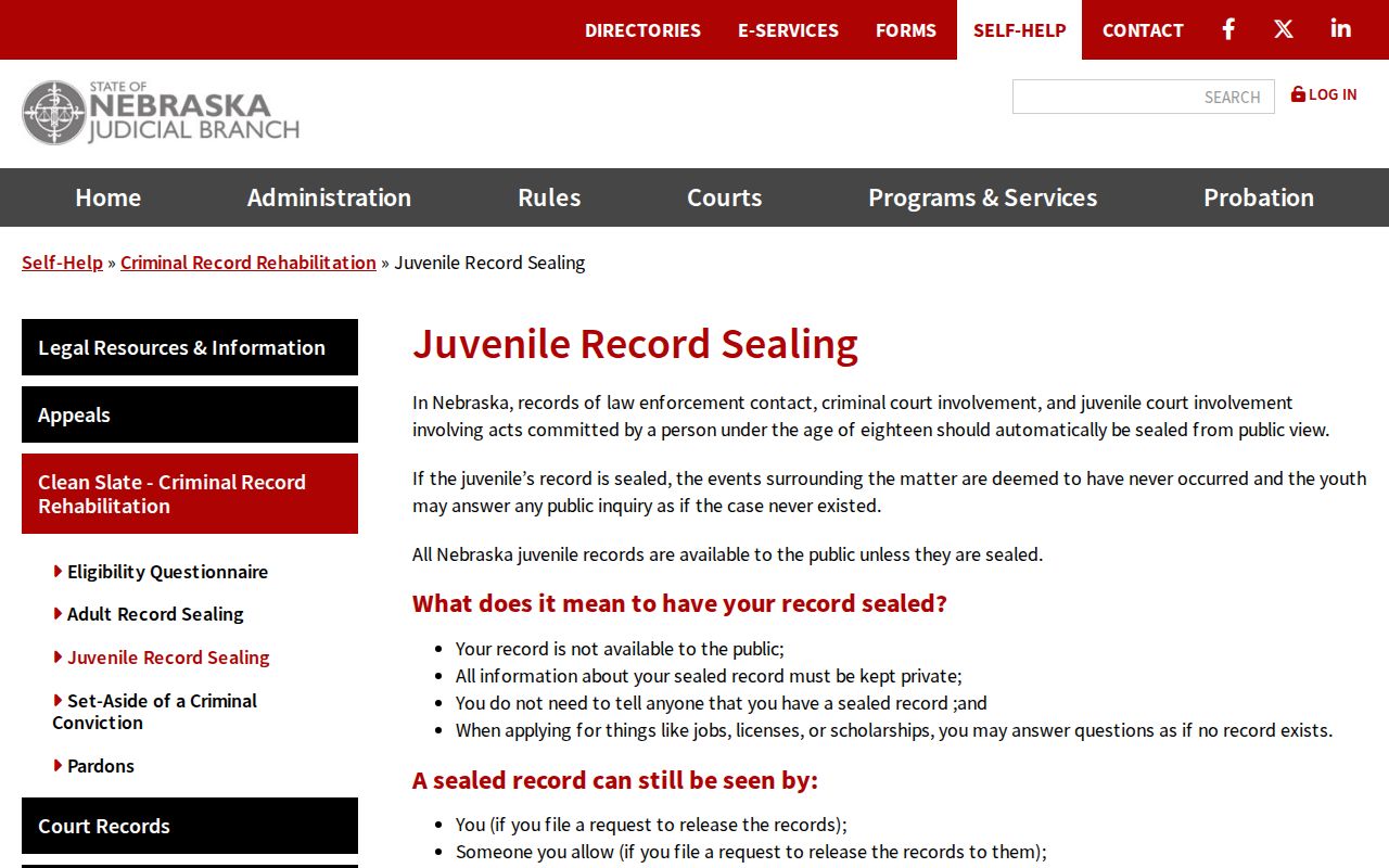 Franklin County criminal court docket juvenile record sealing guidance